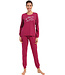 ladies long sleeve cotton pyjama 'magic fuchsia flower garden'