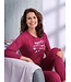 ladies long sleeve cotton pyjama 'magic fuchsia flower garden'