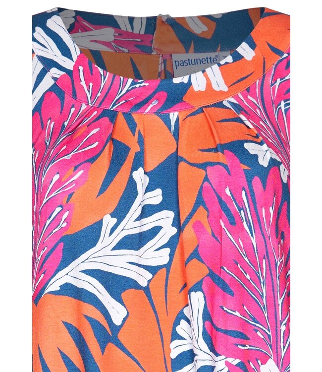 ladies sleeveless beach dress with flattering front 'coral beach'