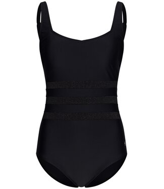 Pastunette Beach black soft cup prosthetic swimsuit with adjustable straps 'chic black sparkle '