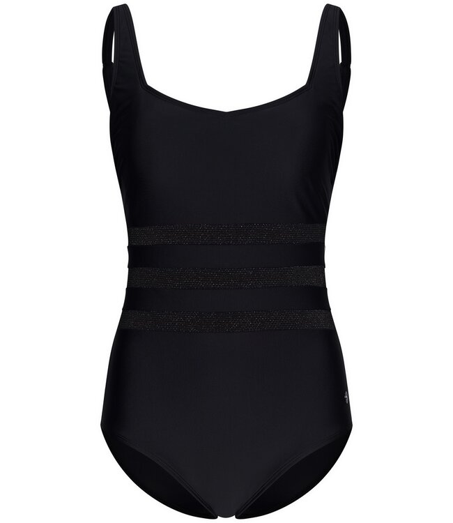 Pastunette Beach black soft cup prosthetic swimsuit with adjustable straps 'chic black sparkle '