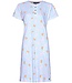 Rebelle stripey short sleeve cotton single jersey nightdress with buttons 'pretty bows & stripes'