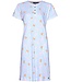 stripey short sleeve cotton single jersey nightdress with buttons 'pretty bows & stripes'