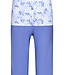 ladies short sleeve full button organic cotton pyjama set 'flowery petals'