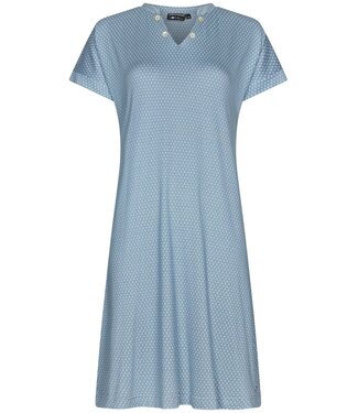 Pastunette Deluxe ladies luxury short sleeve nightdress with decorative buttons 'paisley dewdrop'