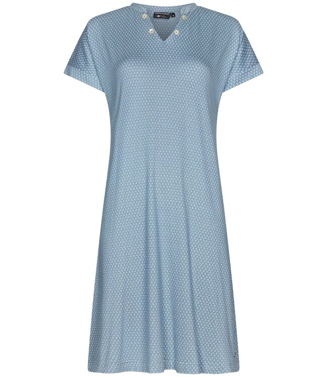 Pastunette Deluxe ladies luxury short sleeve nightdress with decorative buttons 'paisley dewdrop'