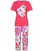 dames pyjama met korte mouwen en 3/4e capri broek'floral moments'
