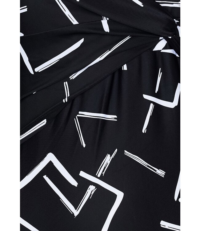 zwart/wit damesbadpak met soft cups 'monochrome dashes'