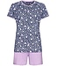 Rebelle ladies short sleeve cotton single jersey shorty set 'forever lilac flowers'