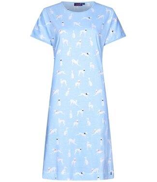 Rebelle Girls girls short sleeve cotton nightdress 'Holly hound dog'