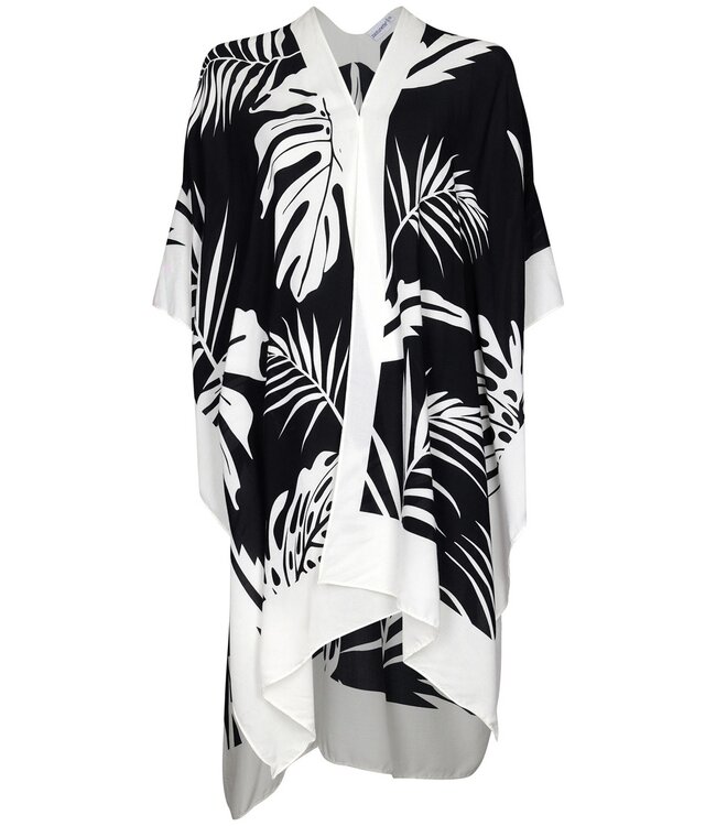 Pastunette Beach lichtgewicht strand cover-up 'monochrome palms'