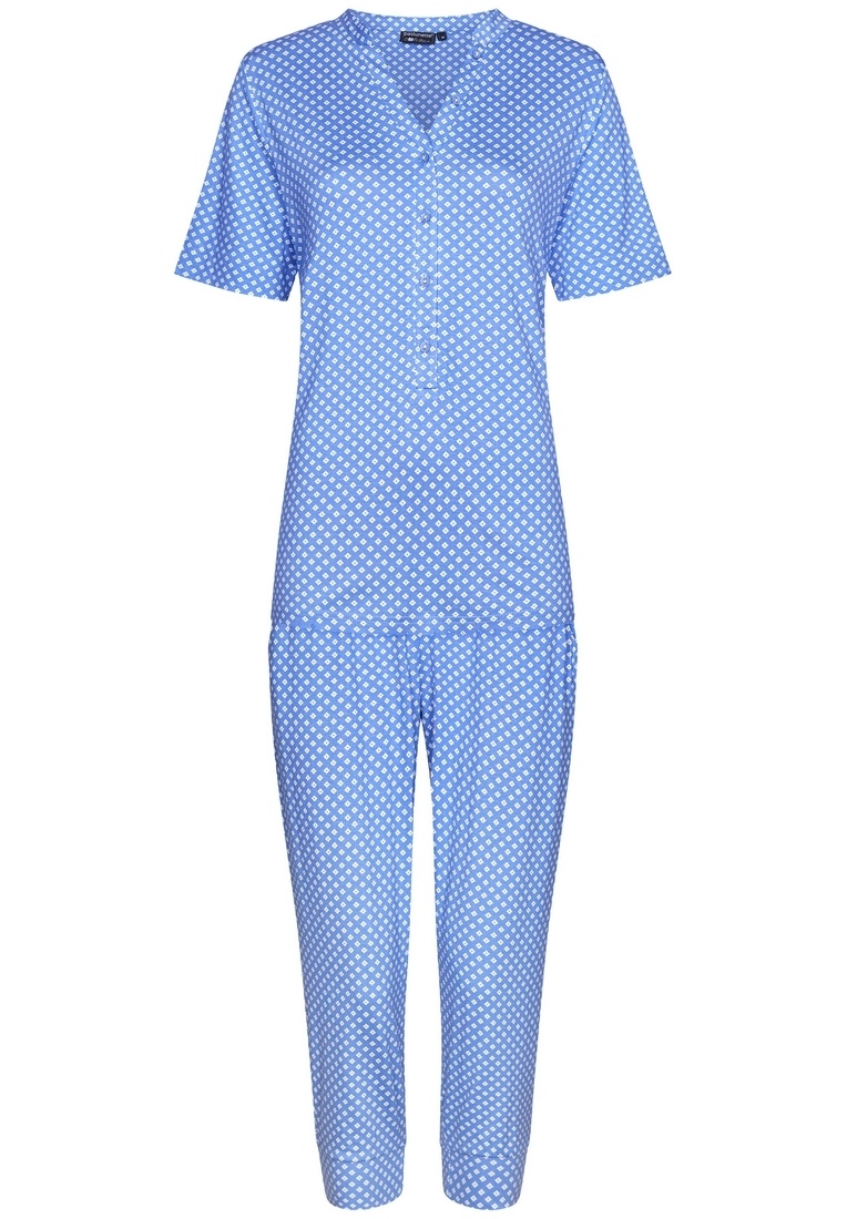 Normann Capri pyjama met korte mouwen voor dames, stippenlook, ook in grote maten, groen, 36-38 Normann Capri pyjama met korte mouwen voor dames, stippenlook, ook in grote maten, groen, 36-38