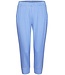ladies short sleeve luxury blue 3/4 pyjama with buttons 'little white flowers'