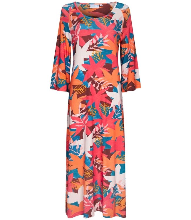 ladies long beach dress with flared sleeves and side split 'paradise beach'