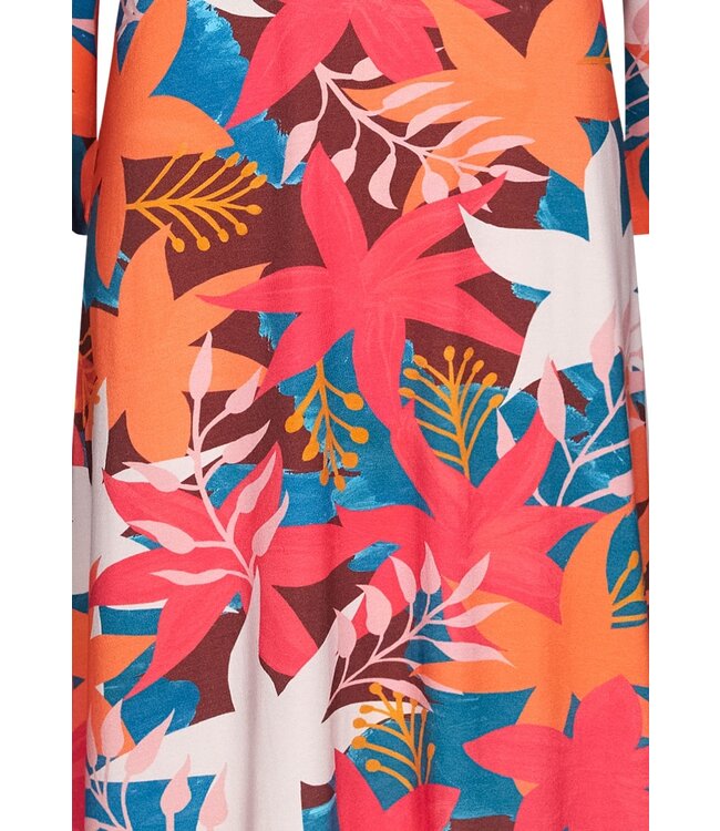 ladies long beach dress with flared sleeves and side split 'paradise beach'