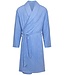 Pastunette for Men men's light blue cotton-jacquard terry mix wrap-over morning gown with belt