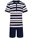 Pastunette for Men men's short sleeve stripey shorty set with buttons 'cool stripes'