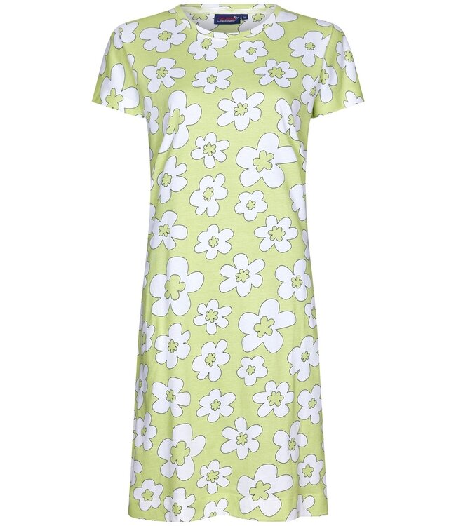ladies short sleeve organic cotton nightdress 'fabulous fresh flower'