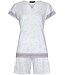 Pastunette Deluxe ladies short sleeve cotton modal 'v' neck shorty set 'dotty diamonds'