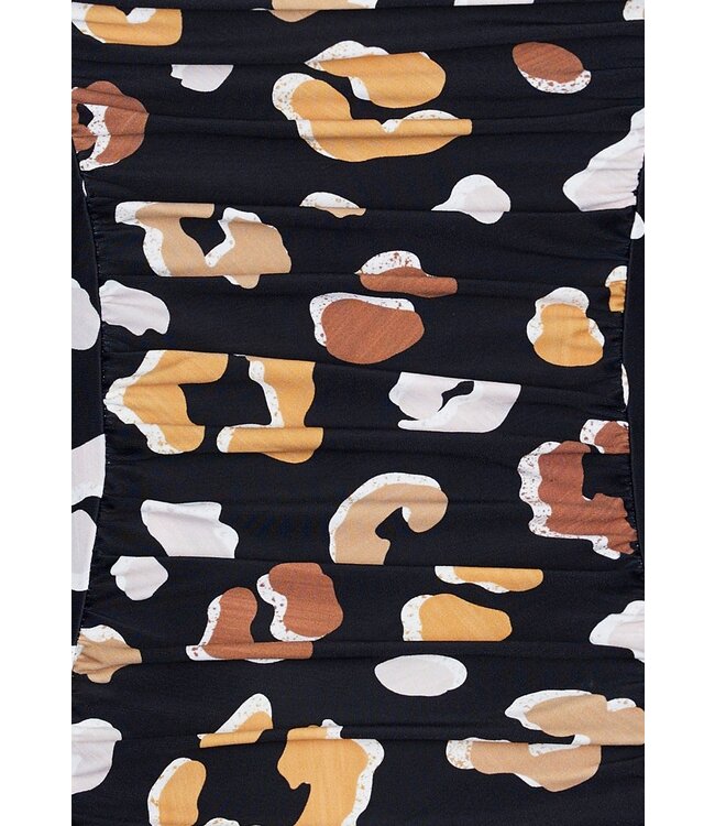 black soft cup swimsuit with adjustable straps 'floral animal'