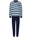 Robson men's long sleeve 'v' neck cotton single jersey pyjama set with cuffs 'fresh stripes'
