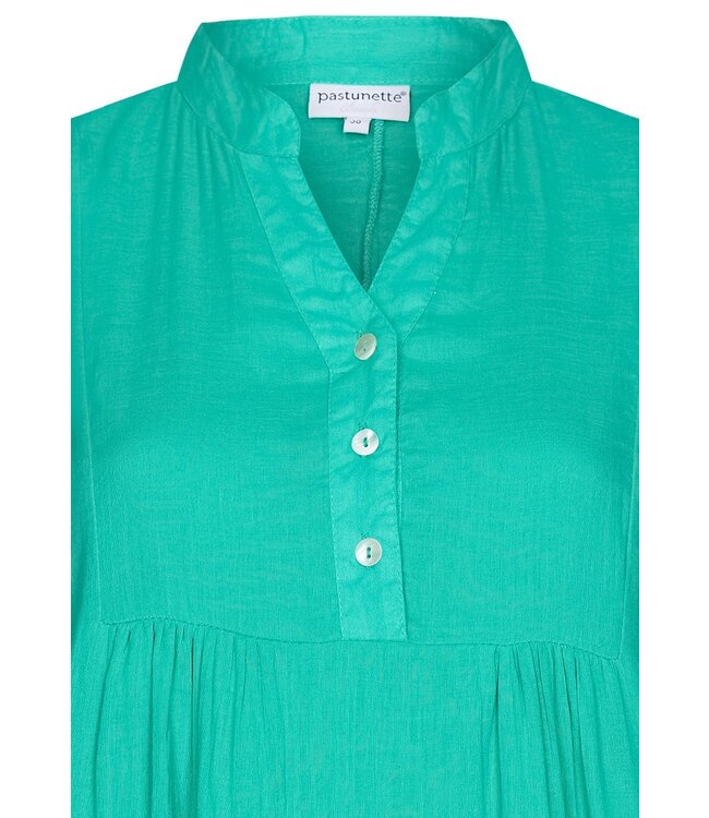 ladies aqua sea blue beach dress cover up with flared sleeves 'sunny day frills'