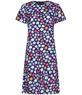 Rebelle ladies short sleeve organic cotton nightdress 'forever flowers'