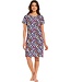 ladies short sleeve organic cotton nightdress 'forever flowers'