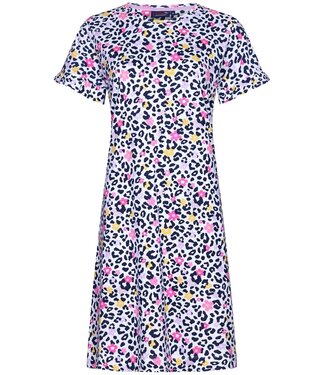 Rebelle ladies short sleeve organic cotton summer nightdress 'hidden chic flower'