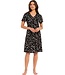 black short sleeve 'v' neck beachdress 'monochrome dashes'
