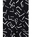 black short sleeve 'v' neck beachdress 'monochrome dashes'