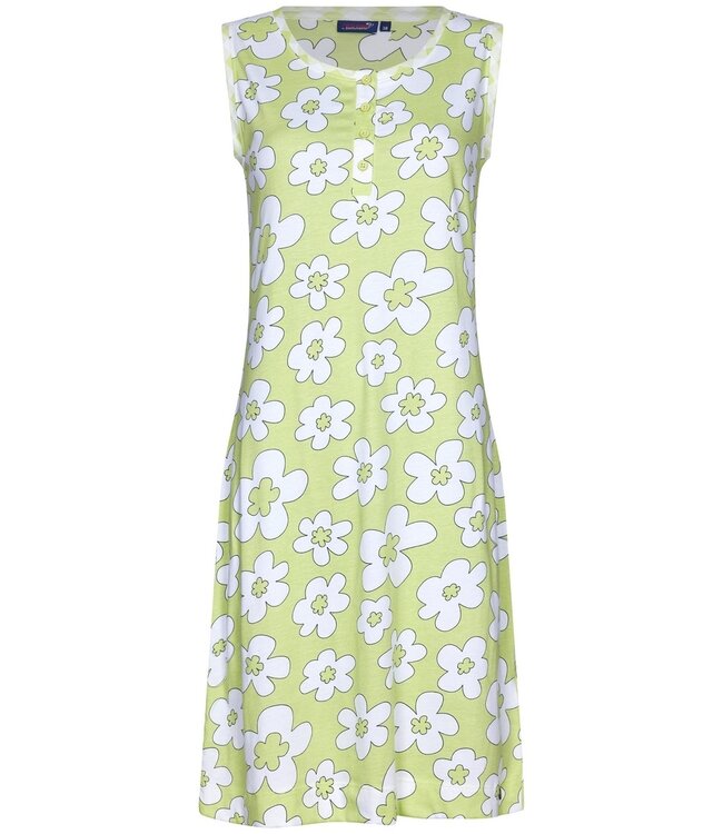 Rebelle ladies sleeveless organic cotton nightdress 'fabulous fresh flower'