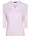 ladies 'v' neck  3/4 sleeve pyjama with cuffs 'pretty pink zig zags'