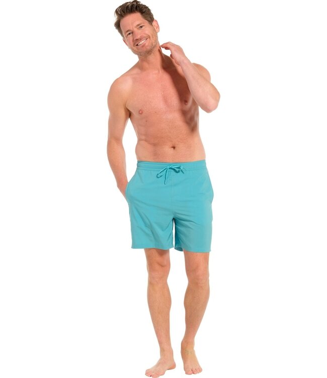 blue swim shorts with elasticated tie-waist 'sea blue'
