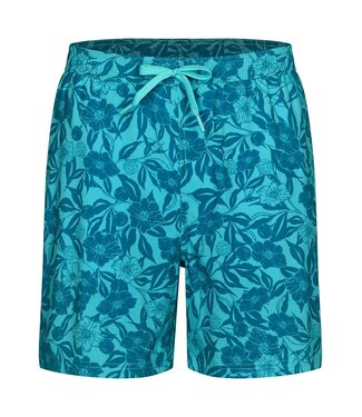 Pastunette Beach sea blue swim shorts with elasticated tie-waist 'hawaiian holiday'