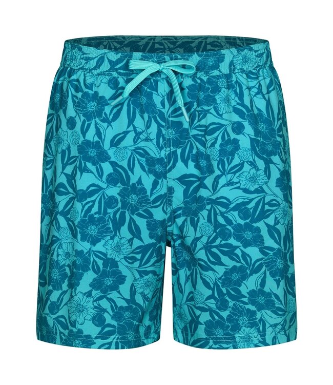 Pastunette Beach sea blue swim shorts with elasticated tie-waist 'hawaiian holiday'