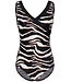 zwart, soft cup, damesbadpak 'beach safari'