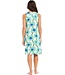 ladies sleeveless beach dress with flattering front 'beach blue blooms'