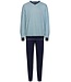 mens long sleeve 'v' neck cotton pyjama set with cuffs 'dotted links'