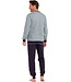 mens long sleeve 'v' neck cotton pyjama set with cuffs 'dotted links'