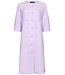 Pastunette ladies lilac full button 3/4 sleeve summer cotton-terry morninggown