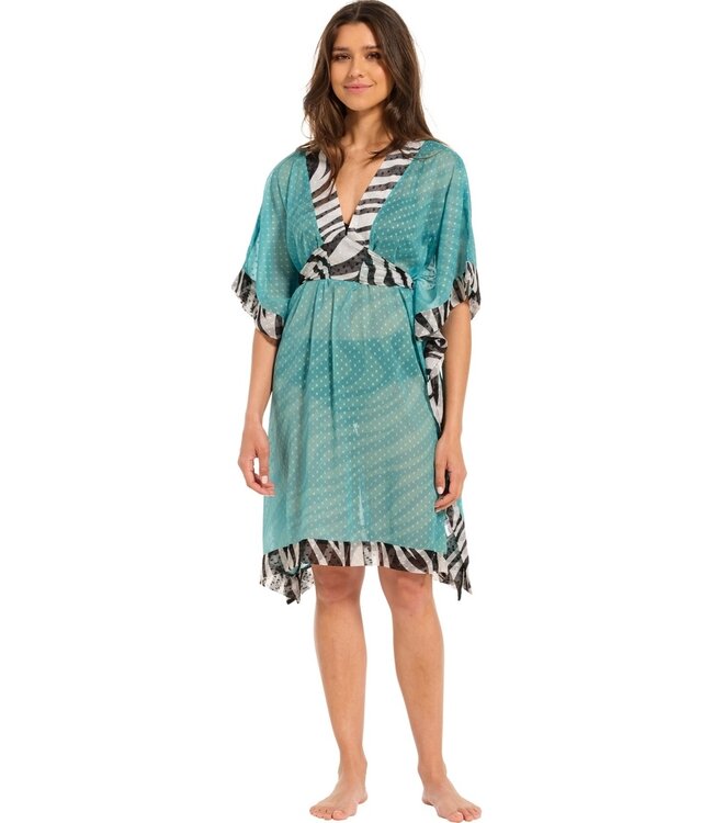 ladies 'v' front beach cover-up 'paradise beach beauty'