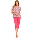 ladies short sleeve cotton pyjama with buttons 'floral moments'