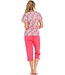 ladies short sleeve cotton pyjama with buttons 'floral moments'