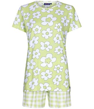 Rebelle ladies short sleeve organic cotton shorty set 'fabulous fresh flower'