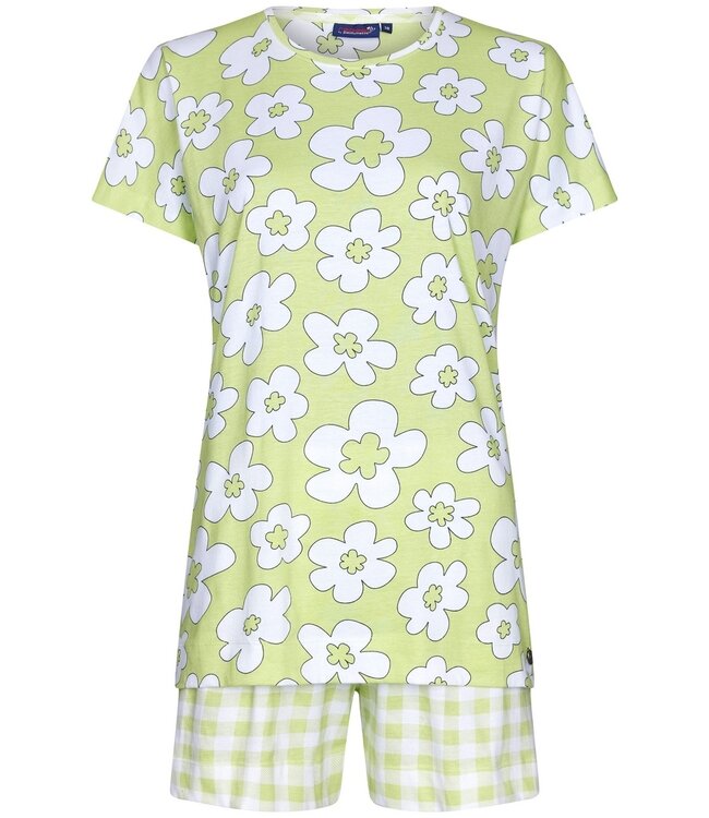 Rebelle ladies short sleeve organic cotton shorty set 'fabulous fresh flower'