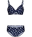 dark blue underwire bikini set with adjustable straps 'dotty chic'