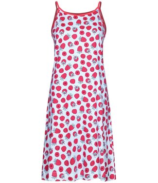 Rebelle ladies cotton single jersey spaghetti strap summer nightdress 'sweet raspberry'