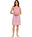 ladies cotton single jersey spaghetti strap summer nightdress 'sweet raspberry'