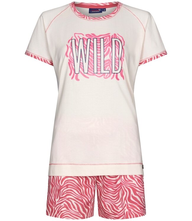 Rebelle katoenen dames shortama 'just wild'